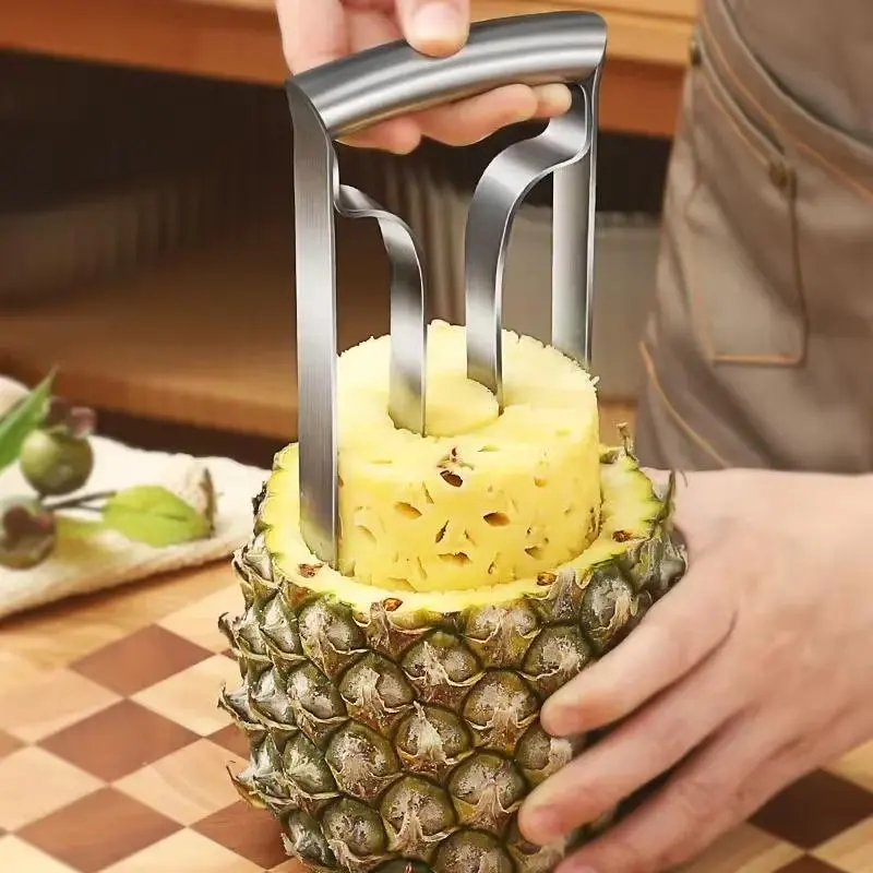 1PC Pineapple Knife Peeler Pineapple Peeler Household Stainless Steel Fruit Peeler Eye Cutting Pineapple Tool Kitchen Gadgets Fruit Peeler Utensils