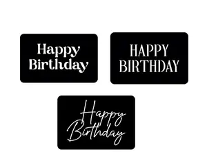 Set of 3 different Happy Birthday Font Cake Stencils Set of 3 different Happy Birthday Font Cake Stencils