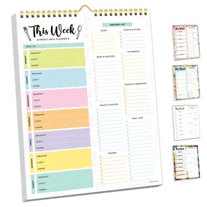 Weekly Meal Planner Notebook - 8.5x11", 52 Sheets, Magnetic, Wall-Mountable Grocery List & Menu Planner，graduation gifts