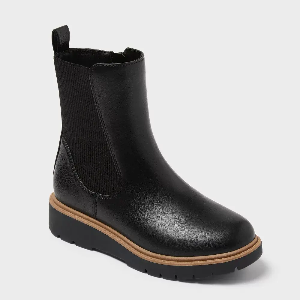Art Class Kids' Laurel Chelsea Boots - Faux Leather with Side Zipper