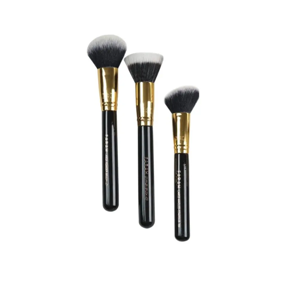 Classic Face Brush Trio- Professional Essential Makeup Brush Set
