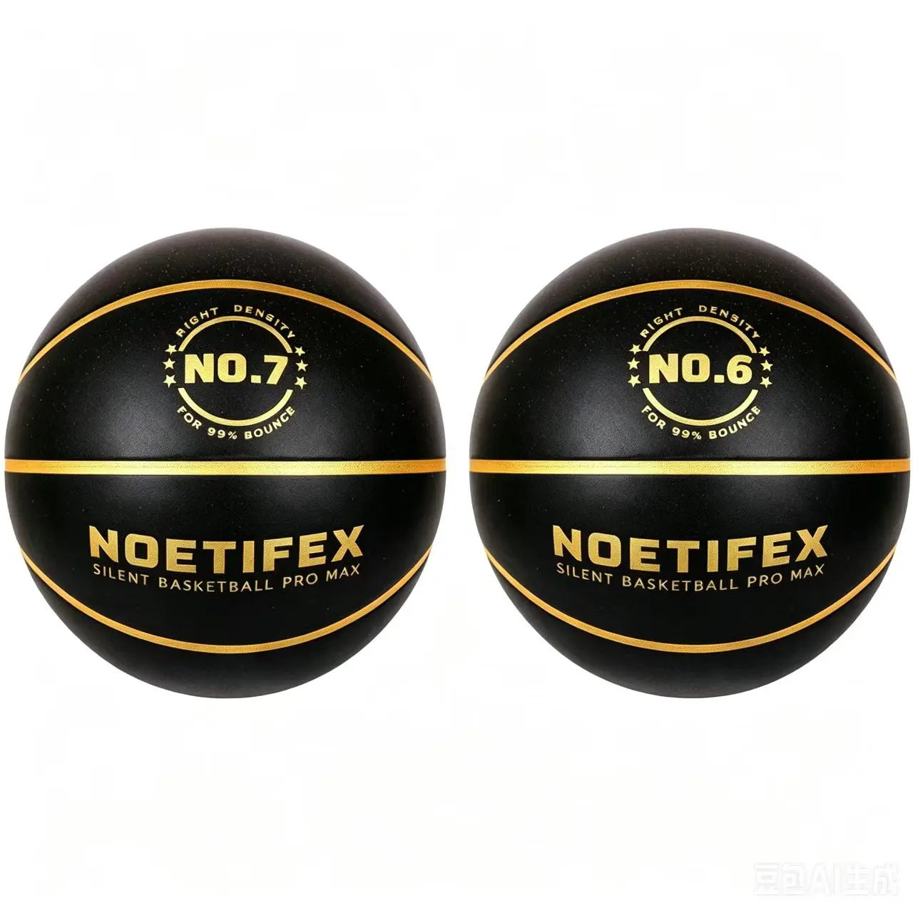 Silent Basketball Pro Max No 6 No 7 Indoor Training BallBlack Gold Silent Basketball for Home Practice Apartment Friendly Training Ball for Teens Adults