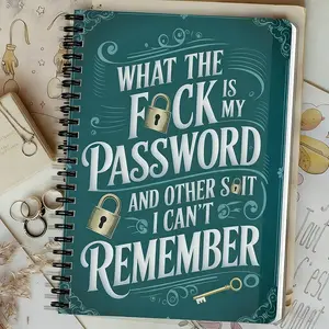 The Christmas gift This minimalist password book supports quick access to website passwords and username storage, for logging into computers at home and in the office, Hardcover spiral notebook, Hardcover Journal Notebook