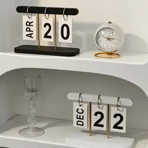 Nordic Minimalist Flip Calendar, Creative Desk Decor for Home & Office, Versatile Design for Living Room, Dining Table, Coffee Table, Wall Planner