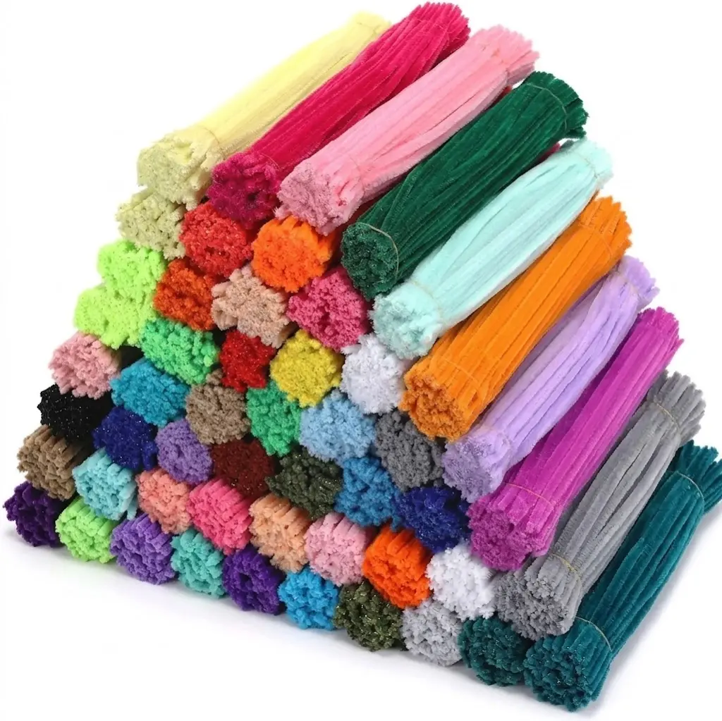 Bulk Box 3000 Pcs 6mm Soft Chenille Stems, 12-Inch Pipe Cleaners for DIY Art, Festive Decorations (Multicolor) Home & Party Supplies