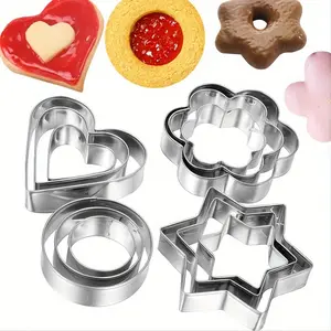 Set Of 12 Stainless Steel Cookie Mold Cookie Cutter Baking Tools
