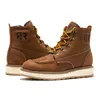 ROCKROOSTER Magnolia Sided Zip Soft Toe Wedge Work Boots for Men Footwear Walking Shoes Comfort Leather Lace Up Boy Closed Bota