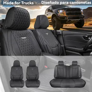 EKR Semi-Custom DeluxePickup Truck 5-Seat Car Seat Covers  Universal Fit Fits 80% Vehicles Waterproof Wear-Resistant Full Coverage Auto Seat Protectors Interior Upgrade for Tacoma Tundra Ford F150 Chevrolet Ram GMC 2-Year Warranty fathersdaygift