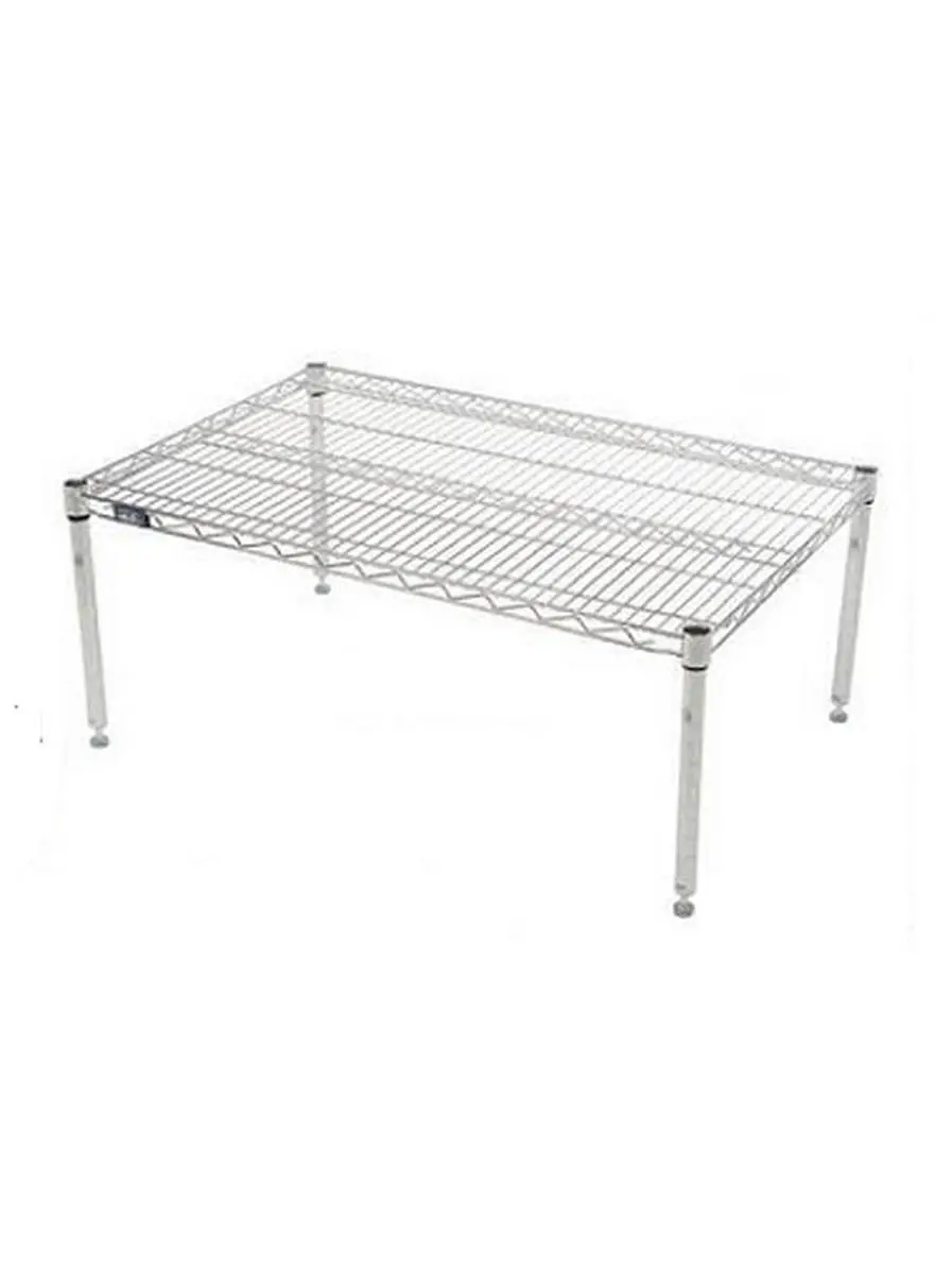 Global Industries B2256639 1-Layer Chrome Standard Wire Rectangle Shelf Platform Organiser, 24x36x14in Functional Storage Rack, Decorative Organizing Space Solution for Home (17 lbs Capacity)