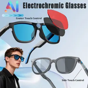 Smart Glasses with Electrochromic Lenses Bluetooth HD Recording Music Playback AI Translation Hands-Free Calling Stylish Unisex Perfect for Work Travel and Daily Use Wearable