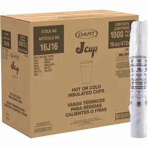 Dart 16oz Foam Cups, Case Of 1000ct, 16J16