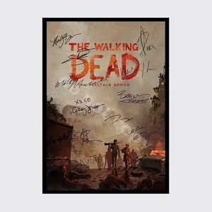 THE WALKING DEAD TELLTALE VIDEO GAME CAST SIGNED AUTOGRAPH POSTER PRINT