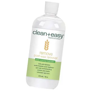 Clean+Easy Professional After Wax Remover - Post Wax Care Oil with Wheat Germ 16 oz US Made for Soothing & Nourishing Skin