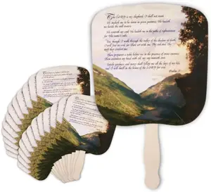 Church Fans - Hand Held Parlor Fans for Adults - Hand Fans for Church Services - Pack of 25 - Made in the USA Decor Wooden