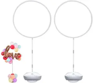 Balloon Round Arch Column Stand Set of 2 Pack,Stand Round Balloon Column Arch for Birthday, Wedding, Baby Shower, Graduation, Anniversary,Party (Round Shape)