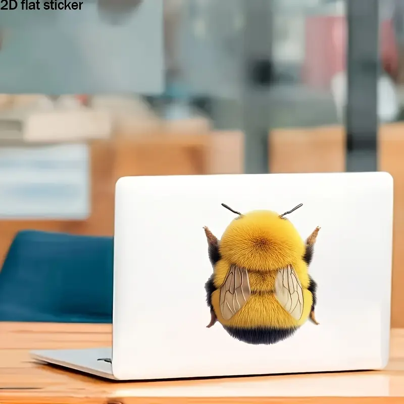 2D Flat 6-inch Bumblebee Vinyl Sticker, Suitable for Laptops, Bottles, Trucks, Mobile Phones, Motorcycles, Windows, Cups, Wall Stickers