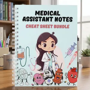 Medical Assistant Notes and Cheat Sheet Bundle, Medical Assistant Study Guide and Nursing Notes, Clinical Reference and Quick Study Resource for Students, Practical Exam Prep Notes for Medical Assisting and Nursing School