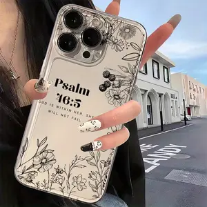 Bible 46:5 Mobile Phone Case - Full Lens Protection TPU Case for iPhone 16, 15, 14, 13, 12, 11 & X Pro Max Plus, Mini, Protective Cover - Cellphone