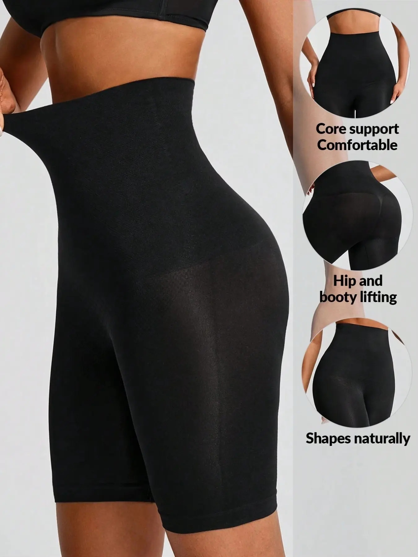 [TikTok Bestseller] High-Waisted Shapewear Bermuda Shorts, Core Support + Hip & Booty Lifting, Comfortable & Natural, Must-Have for European & American Body Management Outfits, Grab Yours Now!