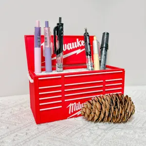 Desk Organizer Pen Holder – Small Item Storage Box – Pen Holder for Tool Lovers – Office Stationery Gift for Friends