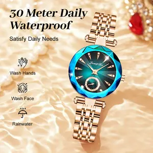 ROTFX Women’s Luxury Ultra-Thin 30mm Round Face Fashionable Stylish Quartz Watch - Stainless Steel Strap, Waterproof, Gift Box Set, Suitable for Casual & Formal Wear, Fashionable Stylish Watch