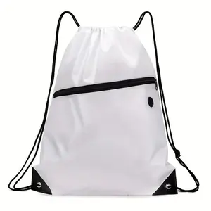 Backpack 1pc Men's Large Capacity Drawstring Backpack - Lightweight Daypack with Drawstring Closure, for Travel, Gym, Hiking - Available in Black, White, Blue, Red - Minimalist Backpack Bag, Outdoor Gear, Sleek Design, Secure Closure, Versatile Pack