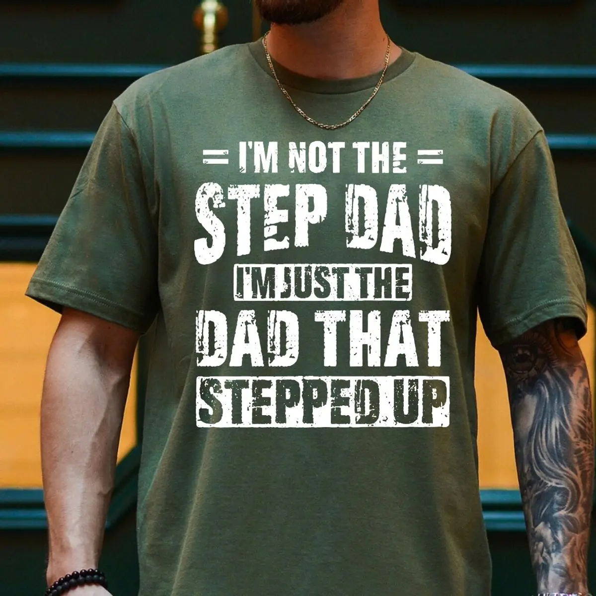 I'm Not The Step Dad I'm Just The Dad That Stepped Up Shirt, Proud Stepdad T Shirt, Bonus Dad Gift, Father's Day Tee For Step Father, Blended Family Dad Shirt, Stepdad Appreciation Gift, Unisex Crewneck Pullover Tee, Casual Clothing