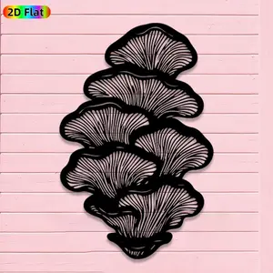 1pc Minimalist Mushroom Cluster Metal Wall Art, Minimalist Mushroom Cluster Statue Mural, Iron Craft, Perfect for Living Room, Garden, Indoor/Outdoor Decor, Intricate Craftsmanship, Highquality Engraving, Christmas Decor, Ideal Gift for Nature Lovers