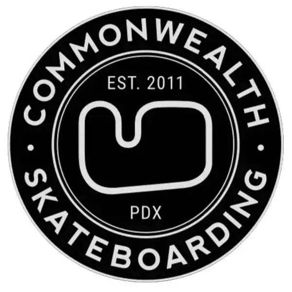 Commonwealth Skateboarding Sticker, Circle Logo Design, 2.5" Wide, Perfect Size Skateboarding Gear for DIY, Scrapbooking & Stamping, Celebrate Your Love For Skateboarding