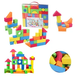 Washable 46/92pcs Eva Foam Blocks Set, Creative Educational Toy Kit, Soft Stackable Building Bricks, Unisex Stem Gift, Halloween Christmas Present