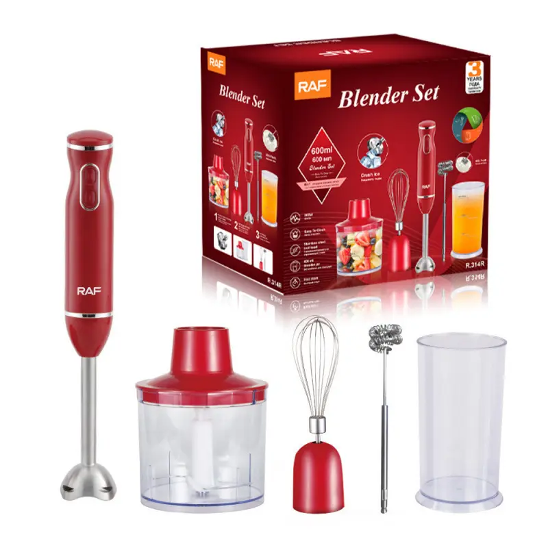 5-in-1 Electric Handheld Immersion Blender - Baby-Safe, BPA-Free Kitchen Multifunctional Tool for Busy Families, 34*10*15cm, Compact Storage with Food Processor, Juicer, Meat Grinder Functions