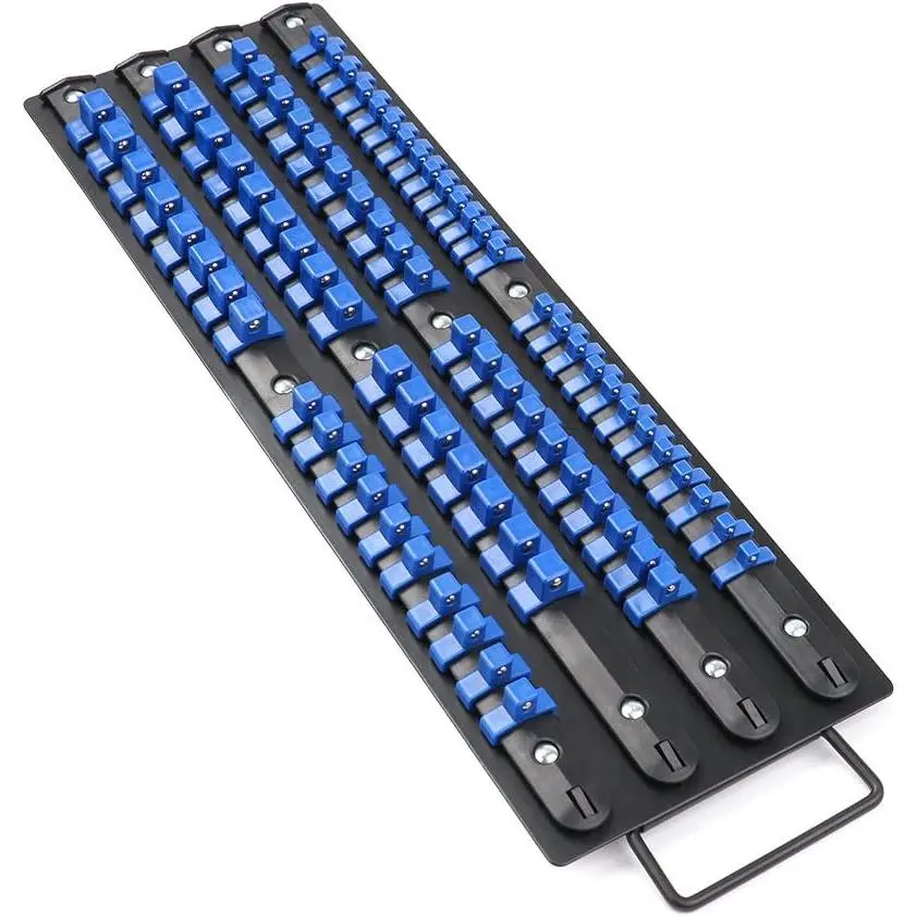 80-Piece Heavy Duty Socket Organizer, 1/4-Inch, 3/8-Inch, 1/2-Inch, Premium Quality Socket Holders 80-Piece Heavy Duty Socket Organizer, 1/4-Inch, 3/8-Inch, 1/2-Inch, Premium Quality Socket Holders