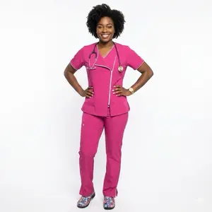 Biker-Style Scrub Set
