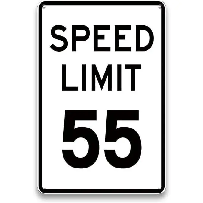 Speed Limit 55 Sign - Funny Street Signs for Bedroom, Vintage Metal Sign for Outdoor, Garage, 55 Birthday Decorations, Man Cave Wall Decor, Gifts for 55 Year Old Man Woman, 8 x 12 inch