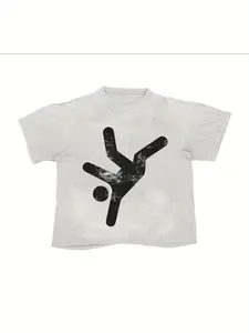 1 Printed Men's Boutique T-shirt, 100_ Cotton Summer Short-sleeved Top