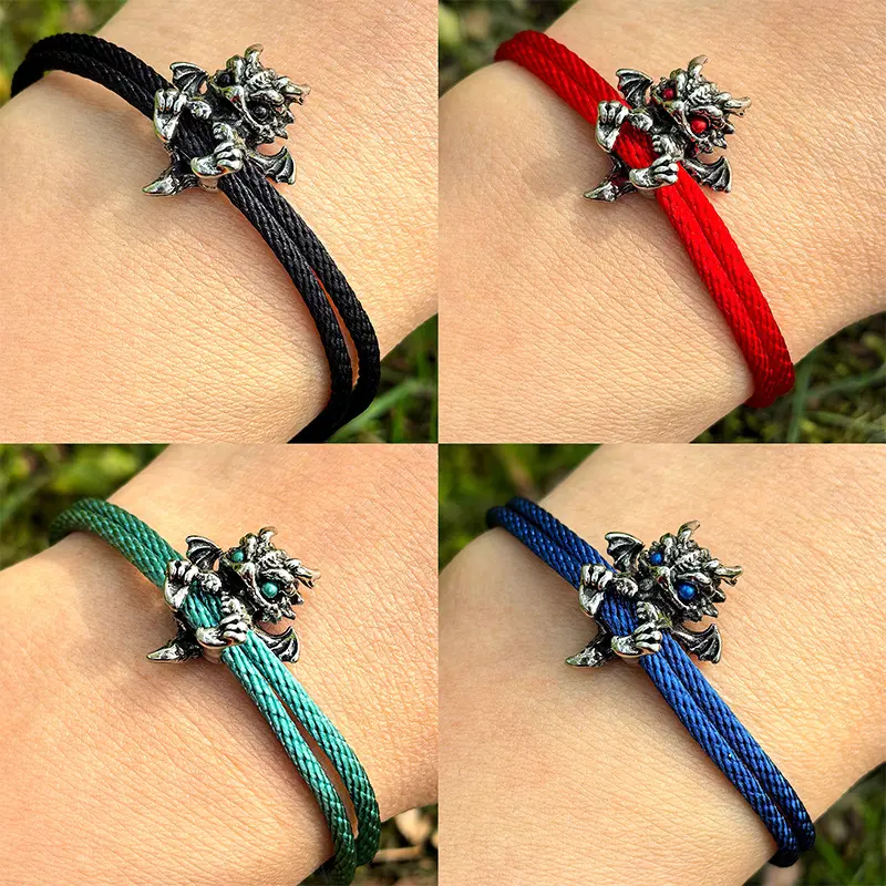 Punk Style Dragon Design Adjustable Bracelet, Fashionable Jewelry for Party, Daily Clothing Decor, Trendy All-match & Exquisite Jewelry for Birthday Gift, Multiple colors are available