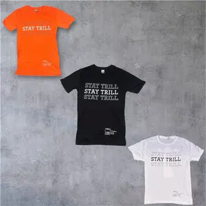 Stay Trill Training Performance Tee - Orange Black White Options for Men
