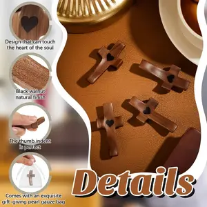 Cross-border wooden cross craft ornament, walnut wood wooden cross, church supplies, Easter ornament