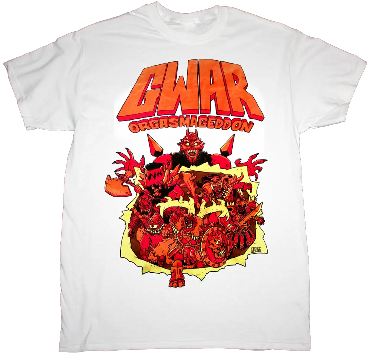 GWAR Orgasmageddon T-Shirt White Full-size