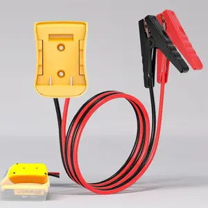 Heavy Duty 8AWG Silicone Jumper Cables Compatible with DEWALT 20V Tool Battery 2FT Automotive Booster Cables for Jump Starting Cars Trucks Emergency Kit