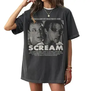 Halloween Scream Movie Tee - Spooky Season Unisex Shirt Menswear Top