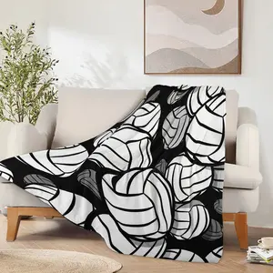 Volleyball Blanket, All-Season Flannel Fleece, Soft Plush with Machine Washable for Sofa, Bed, Living Room Decor