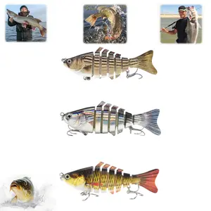 Easy Catch Swimmax, Magic Noisy Turbulent Wiggling and Vibrating Actions for More Bites, Segmented Swimbait Jointed by Dyneema Strongest Fiber, Lifelike Fishing Lures for Relax Family Fishing
