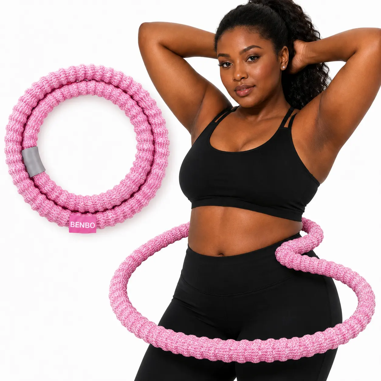 Spring-Loaded Weighted Hula Hoop Portable Silent Anti-Pinch Design for Core Muscle Training Compact Size Easy to Carry