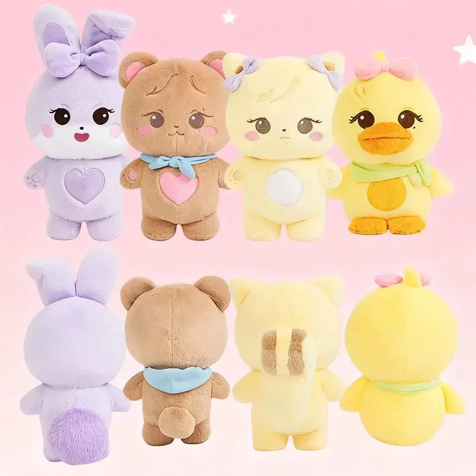 New Pink Plush Doll BORN PINK World Tour Official Plushies Jennie Lisa Rose Jisoo Kawaii Stuffed Animals Fans Gifts