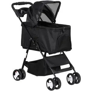 3-in-1 Premium Pet Stroller - Jogging Mode, Breathable Linen Mesh, Detachable Pet Carrier for Small to Medium Dogs
