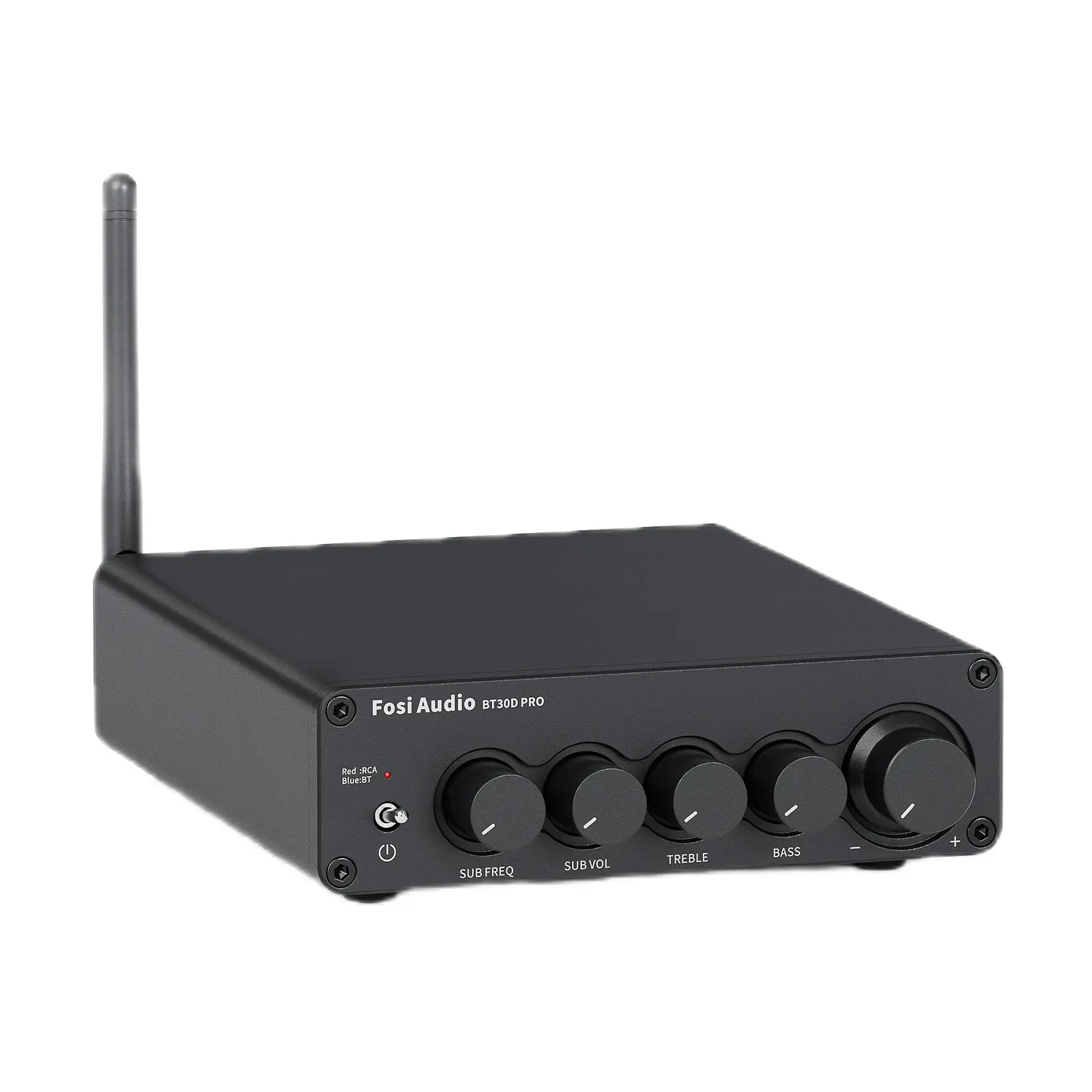 Fosi Audio BT30D Pro 2.1-Channel Bluetooth 5.0 Class-D High-Power Home Amplifier Sound System - 50W x2, 165W, 3-ohm Load, Bass/Treble Control, <1W Power Consumption, 3.5mm Full-Range Output, 165 Watt