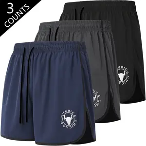 Men’s 3-Pack Casual Quick-Dry Athletic Shorts – Lightweight & Breathable, Drawstring Style + Elastic Waist – Available in Multiple Colors, Versatile for Gym/Basketball/Everyday Street Wear