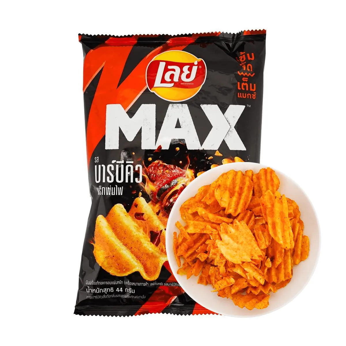 Lay's Thailand MAX Spicy Grilled Skewers Flavor Potato Chips 44g - Authentic Thai Snack