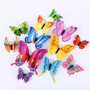 24-Piece Butterfly Wall Decor Set, 3D Butterfly Stickers with Magnets, Durable Double-Layer Simulation Butterflies, Creative Home Decoration for Walls, Refrigerator
